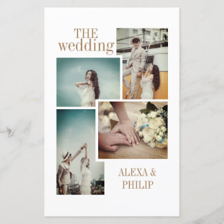 Vintage Chic Photo Wedding menu