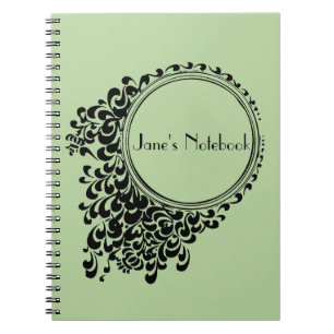 Vintage Chic retro Art deco Notebook