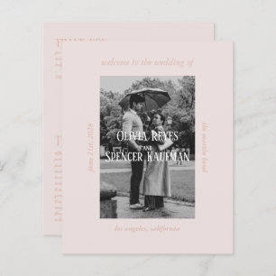 Vintage Chic Romantic Old Money Wedding Program