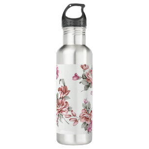 Vintage Chic Shabby Girly Flowers 710 Ml Water Bottle