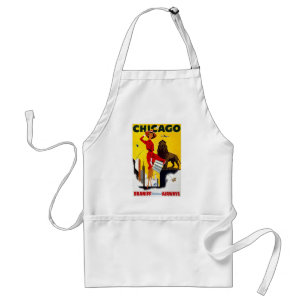 Vintage Chicago Advertisement Standard Apron