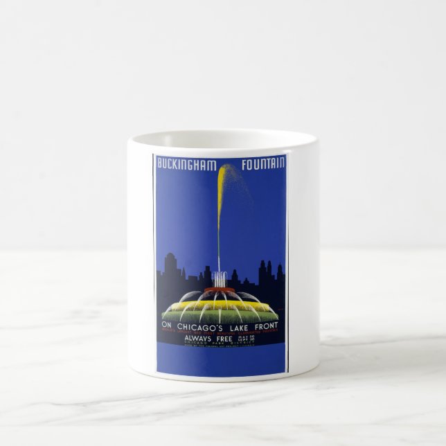 Vintage Chicago - Buckingham Fountain Mug  (Center)