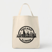 Vintage Chicago Illinois City Skyline Retro Travel