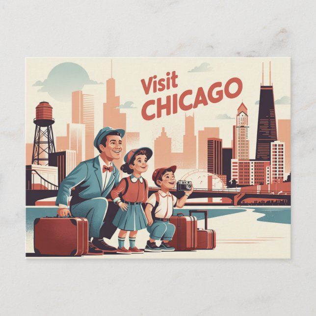 Vintage Chicago Postcard (Front)