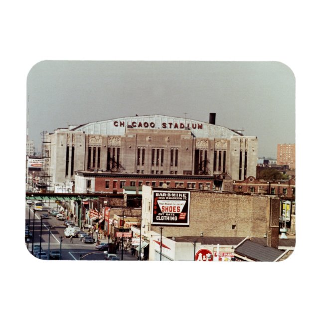 Vintage Chicago Stadium Rock Concert Venue 1968 Magnet (Horizontal)