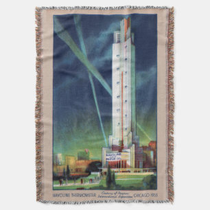 Vintage Chicago Throw Blanket
