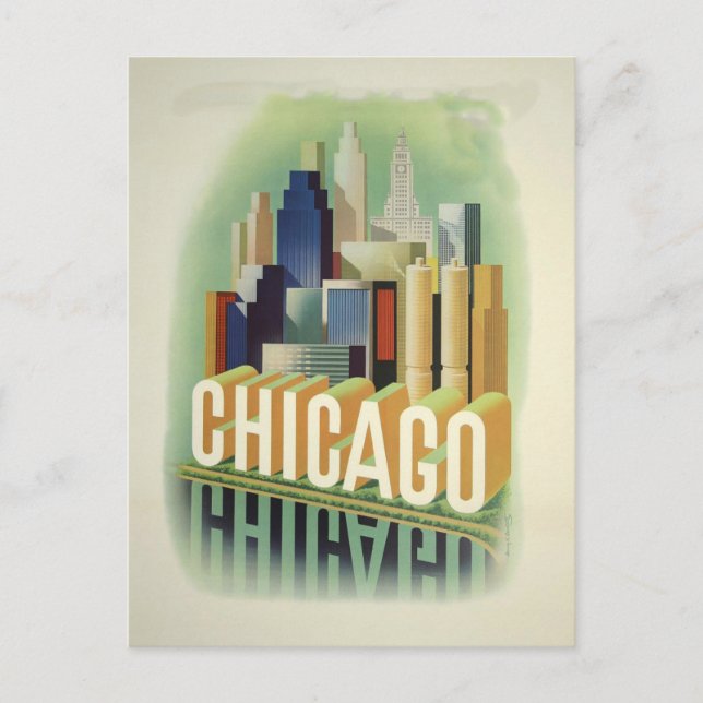 Vintage Chicago Travel Postcard (Front)