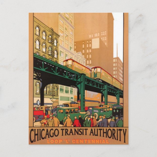 Vintage Chicago, USA - Postcard (Front)