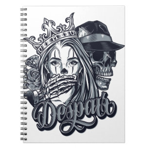 Vintage chicano style tattoo notebook