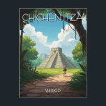 Vintage Chichen Itza Mexico Travel Postcard<br><div class="desc">Chichén Itzá, one of the most iconic and well-preserved Mayan archaeological sites, stands as a testament to the ingenuity and sophistication of the Mayan civilization. Located in Mexico’s Yucatán Peninsula, this UNESCO World Heritage Site and one of the New Seven Wonders of the World draws millions of visitors each year....</div>