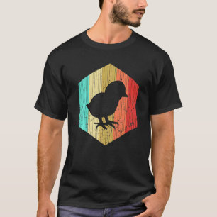 Vintage Chick Retro Chicken Silhouette Animal 80s  T-Shirt