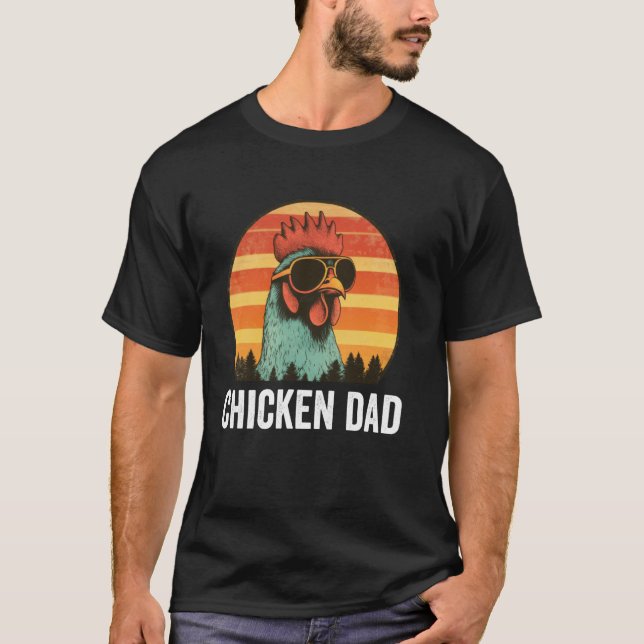 Vintage Chicken Dad Chicken Lover T-Shirt (Front)
