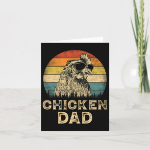 Vintage Chicken Dad Chicken Lovers Daddy Father#39 Card