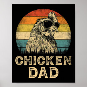 Vintage Chicken Dad Chicken Lovers Daddy Father&#; Poster
