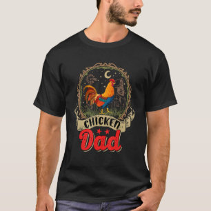 Vintage Chicken Dad Costume Chicken   Farmer Famil T-Shirt