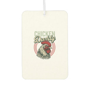 Vintage Chicken Daddy Rooster Shirt Design_1 Air Freshener