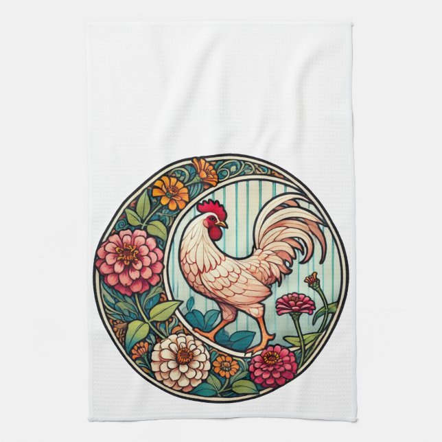 Vintage Chicken                                    Kitchen Towel (Vertical)
