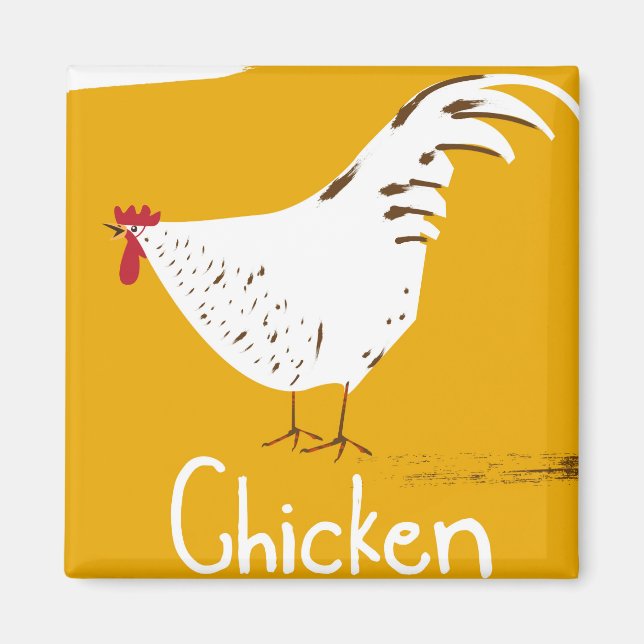Vintage Chicken Magnet (Front)