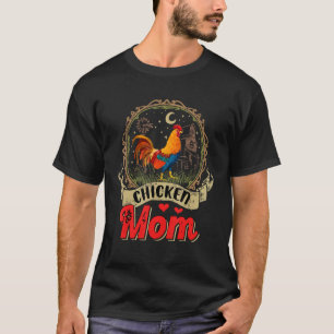 Vintage Chicken Mom Costume Chicken Farmer Famil T-Shirt