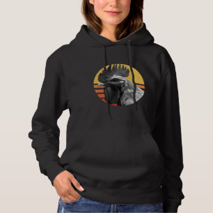 Vintage Chicken Phone Retro Sunset   Hoodie