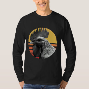 Vintage Chicken Phone Retro Sunset T-Shirt