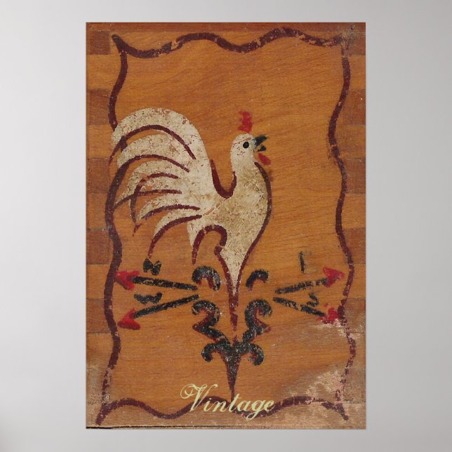 Vintage Chicken Poster (Front)