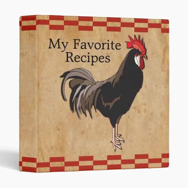 Vintage Chicken Recipe Binder (Front/Spine)