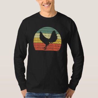 Vintage Chicken Retro Chicken Silhouette 60s 70s S T-Shirt