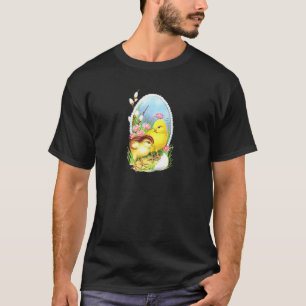 Vintage Chicks Hit For Chicken Friends Farmers Pea T-Shirt