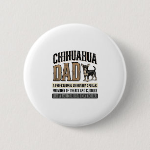 Vintage Chihuahua Dad Dog Lover Shirt Design_1 2 Inch Round Button