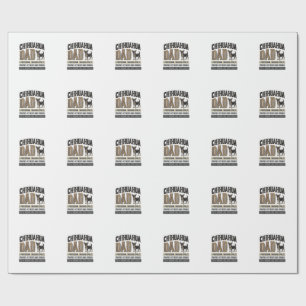 Vintage Chihuahua Dad Dog Lover Shirt Design_1 Wrapping Paper