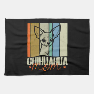 Vintage Chihuahua Mom Dog Lovers Mother's Day Kitchen Towel