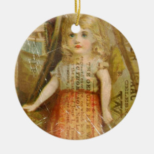 Vintage Child Ceramic Ornament