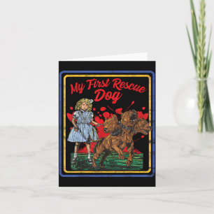 Vintage Child Game Horror Dark Humour First Rescue Card
