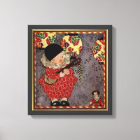 Vintage Child Harlequin, Musician Playing Banjo