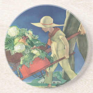 Vintage Child, Organic Gardening; Victory Garden Coaster