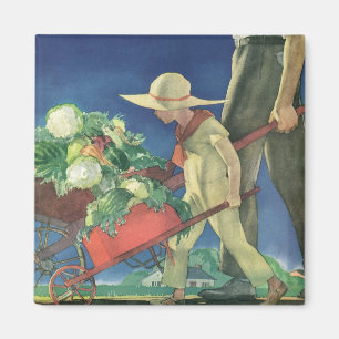 Vintage Child, Organic Gardening; Victory Garden Magnet