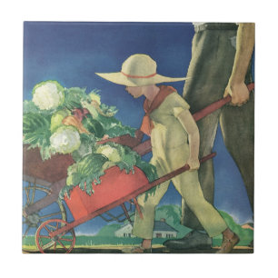 Vintage Child, Organic Gardening; Victory Garden Tile
