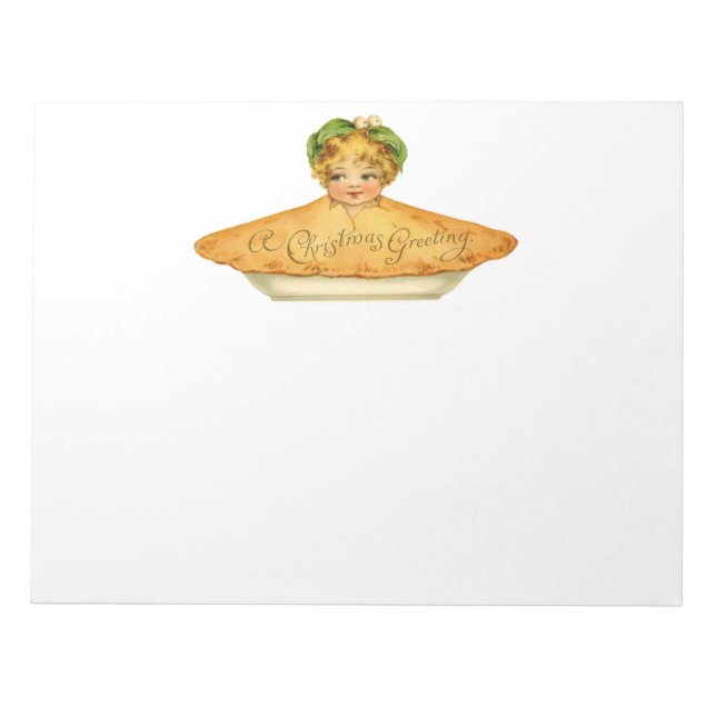 Vintage Child & Pie Notepad (Front)