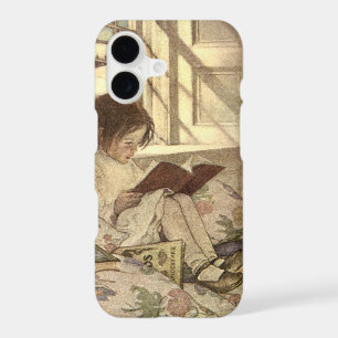 Vintage Child Reading a Book, Jessie Willcox Smith