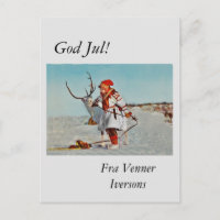 Vintage Child with Reindeer