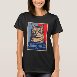 Vintage Childless Cat Ladies For Kamala Harris 24 T-Shirt