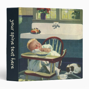 Vintage Children, Baby Sleeping Highchair Kitchen Binder