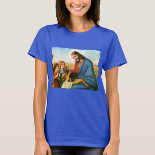 Vintage Children Bring Flowers to Jesus Christ T-Shirt