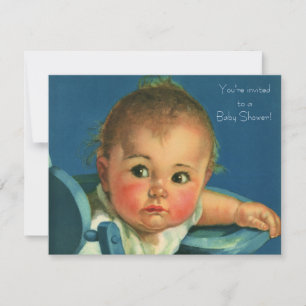 Vintage Children, Cute Boy or Girl Baby Shower Invitation