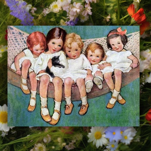 Vintage Children in a Hammock Mother's Day Card (Creator Uploaded)