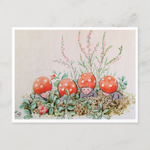 Vintage Children of the Forest Elsa Beskow Postcard