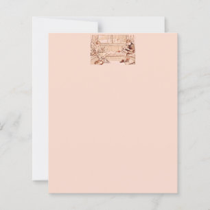 Vintage Children Reading cozy Illustration 