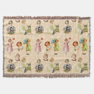Vintage Children Throw Blanket