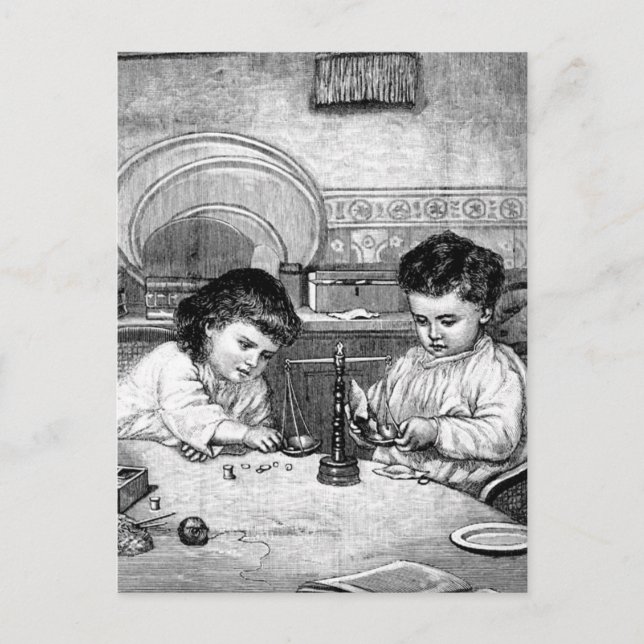 Vintage Children's Art Postcard (Front)